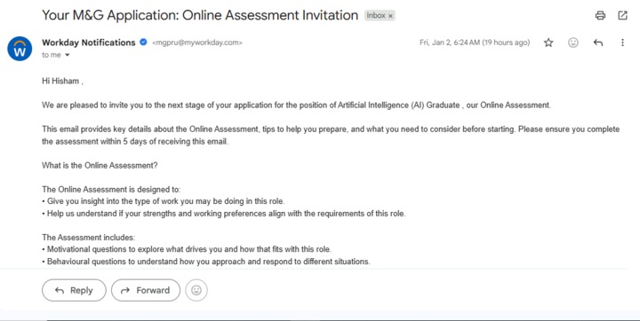 Client interview invitation